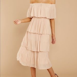 Black Off-Shoulder Midi Dress